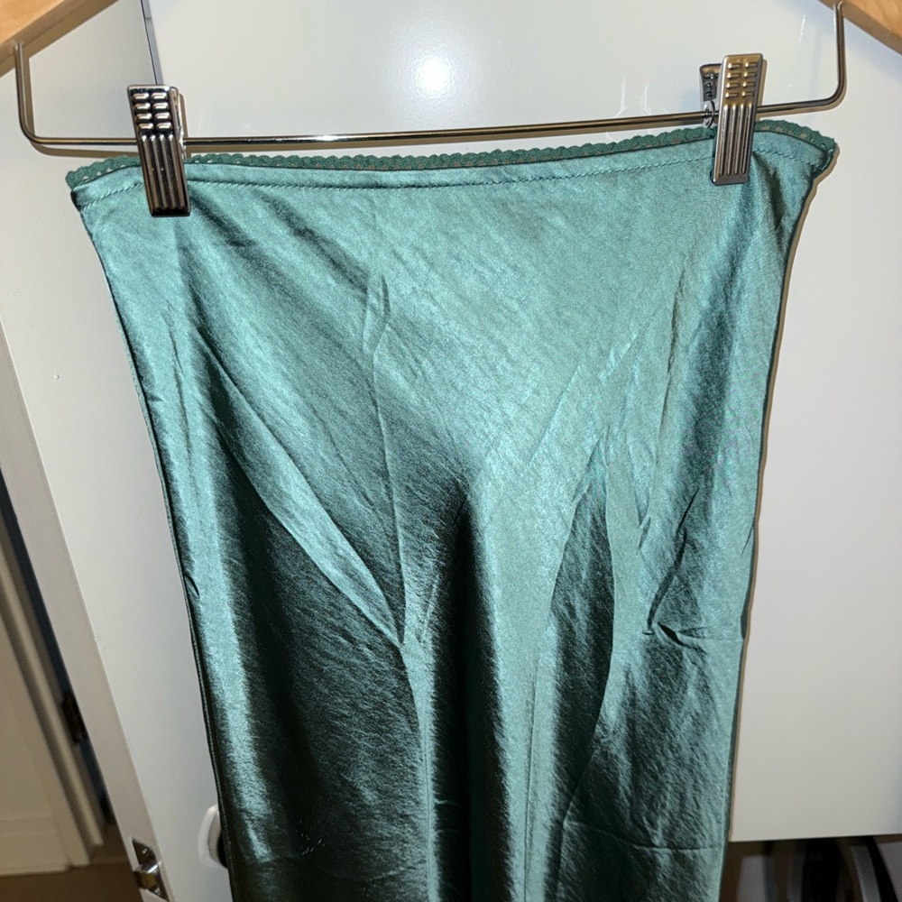 Midi silk skirt